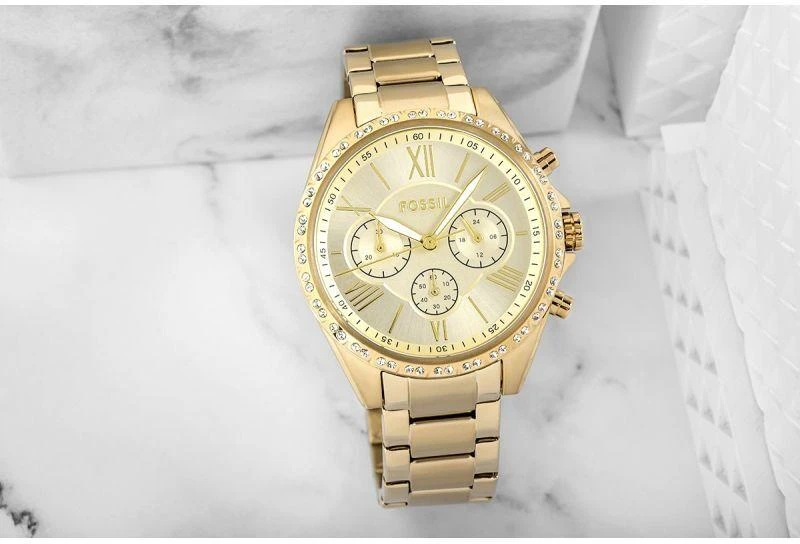 FOSSIL Modernus Chronograph Moteriškas Laikrodis BQ3378 + DĖŽUTĖ