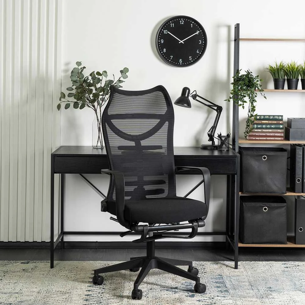 ACTON ergonomiška pasukama biuro kėdė su pakoja, juod