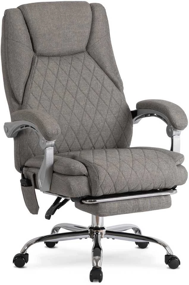 Comfort pasukama masažinė biuro kėdė su šildymo funkcija, smėlio spalvos, eko oda, moderni