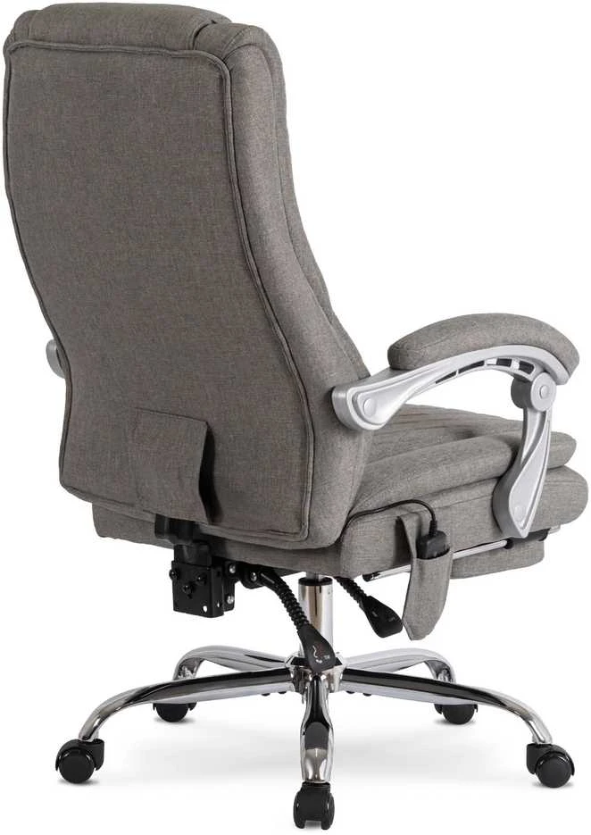 Comfort pasukama masažinė biuro kėdė su šildymo funkcija, smėlio spalvos, eko oda, moderni