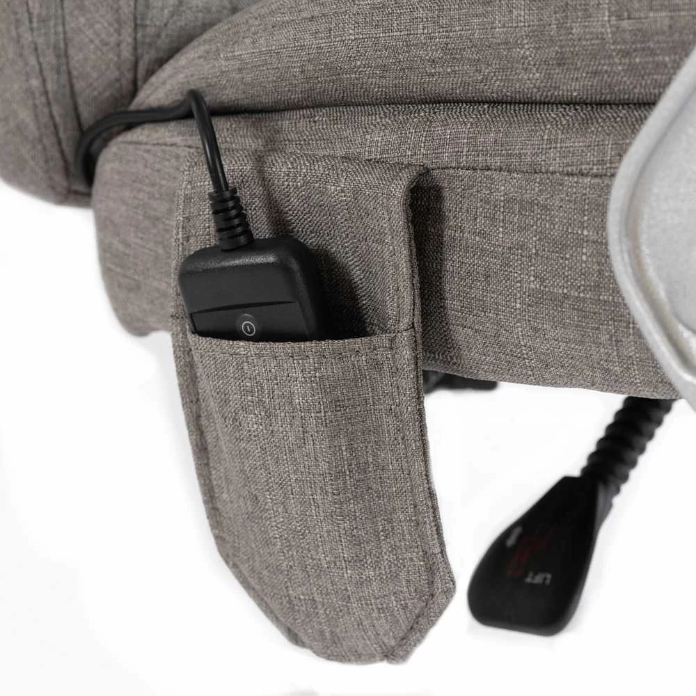 Comfort pasukama masažinė biuro kėdė su šildymo funkcija, smėlio spalvos, eko oda, moderni