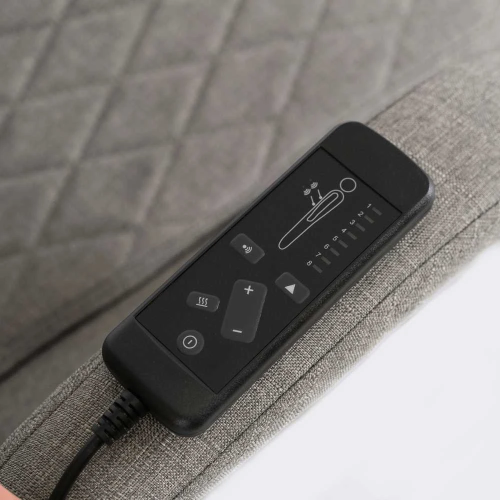 Comfort pasukama masažinė biuro kėdė su šildymo funkcija, smėlio spalvos, eko oda, moderni
