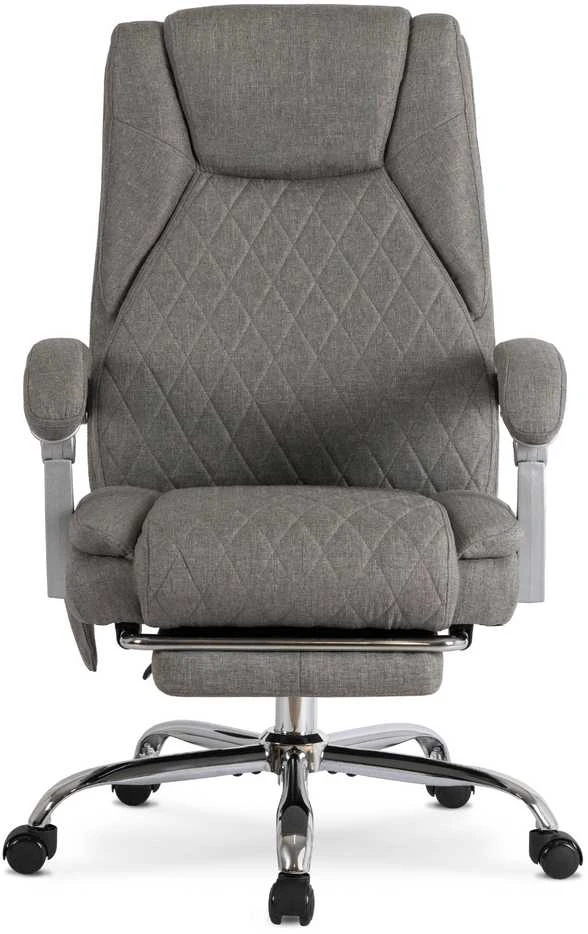 Comfort pasukama masažinė biuro kėdė su šildymo funkcija, smėlio spalvos, eko oda, moderni