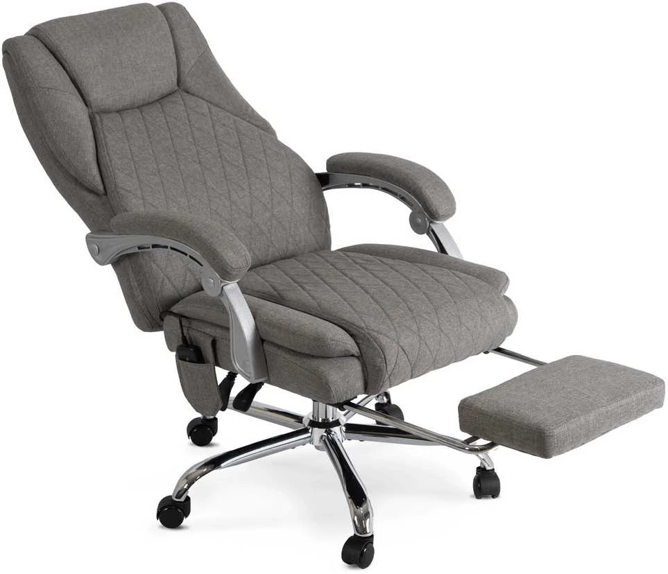 Comfort pasukama masažinė biuro kėdė su šildymo funkcija, smėlio spalvos, eko oda, moderni