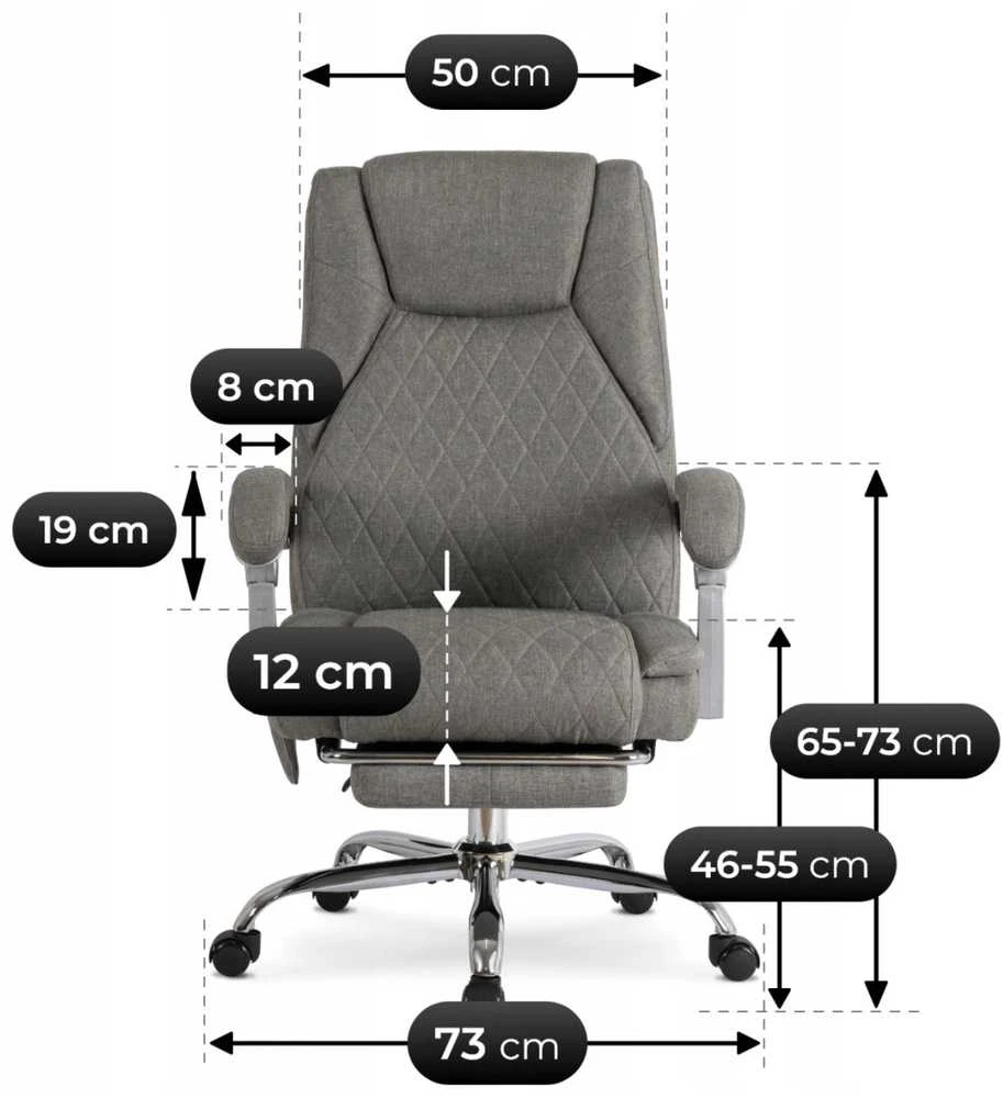 Comfort pasukama masažinė biuro kėdė su šildymo funkcija, smėlio spalvos, eko oda, moderni