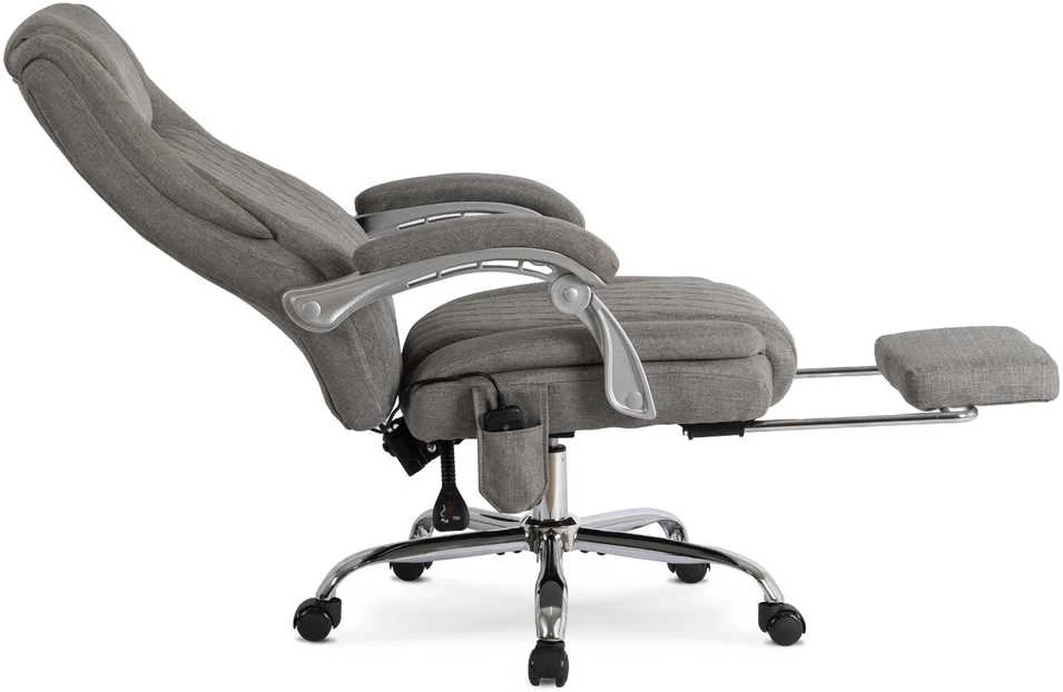 Comfort pasukama masažinė biuro kėdė su šildymo funkcija, smėlio spalvos, eko oda, moderni