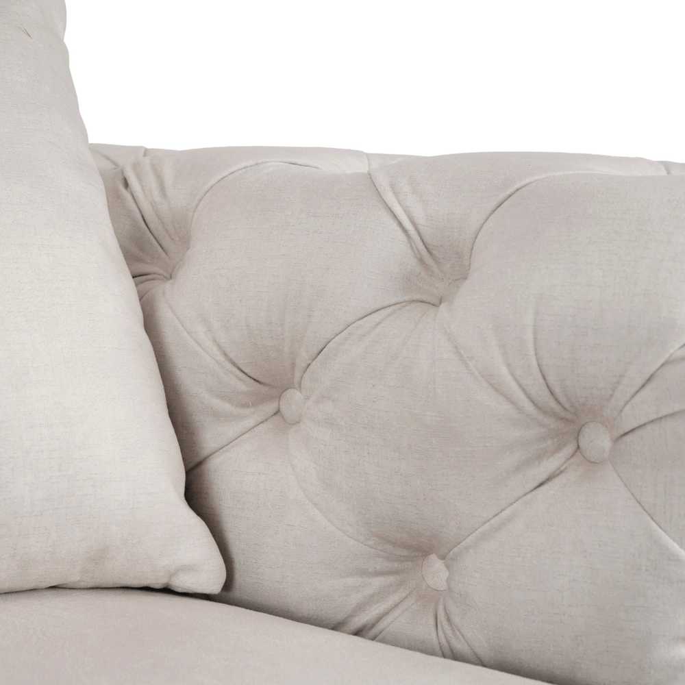 Sofa Mebel Elite Fotelis SORRENTO 1S, veliūrinis, 110 × 96 cm, kreminis