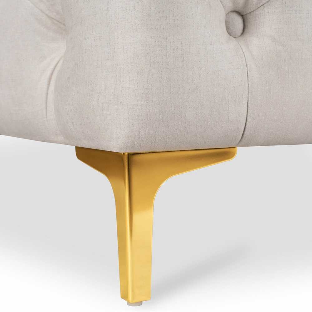 Sofa Mebel Elite Fotelis SORRENTO 1S, veliūrinis, 110 × 96 cm, kreminis
