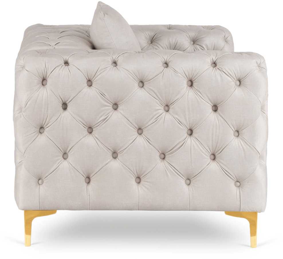 Sofa Mebel Elite Fotelis SORRENTO 1S, veliūrinis, 110 × 96 cm, kreminis