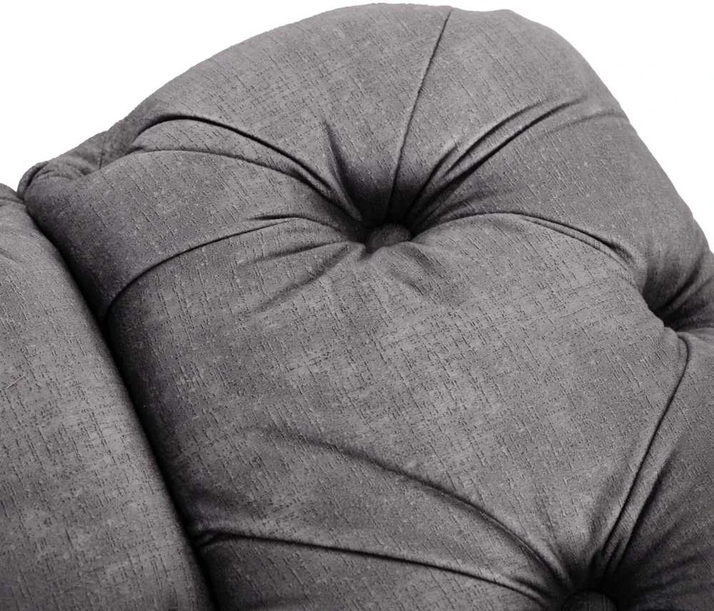 Sofa SORRENTO 1S poilsio fotelis, pilkas aksomas, modernus žavesys