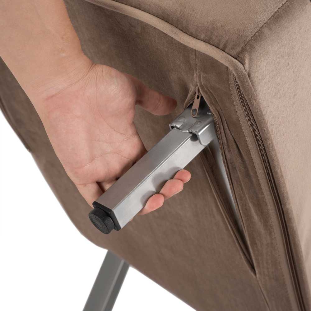 Fotelis BART, smėlio spalvos, veliūras