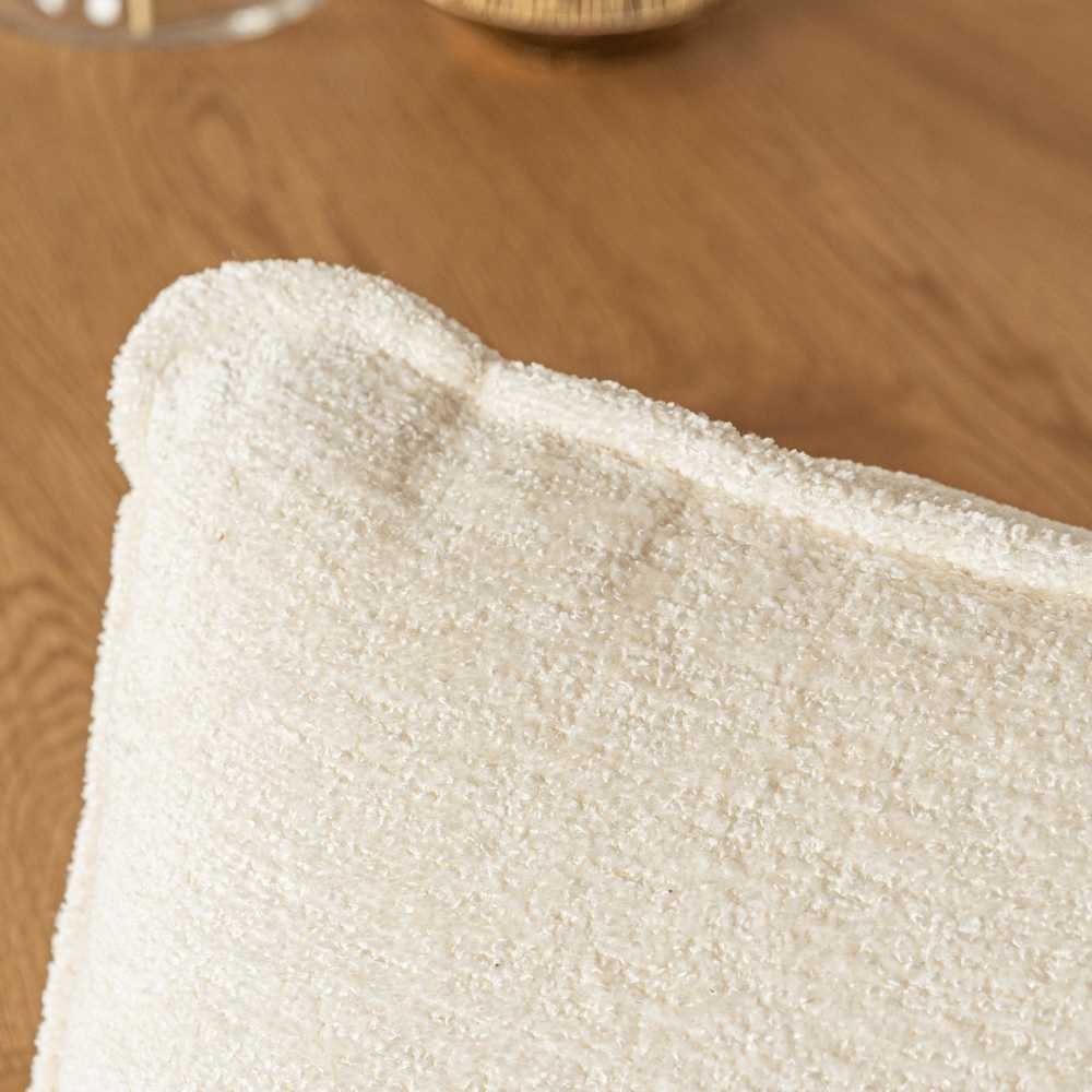 Fotelis Mebel Elite DIAS minkštas pasukamas krėslas, kreminės spalvos, modernus bukle