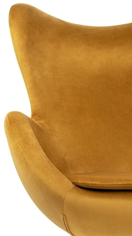 Fotelis EGG SZEROKI VELVET, geltonas