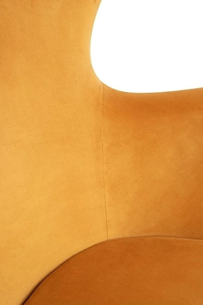 Fotelis EGG SZEROKI VELVET, geltonas