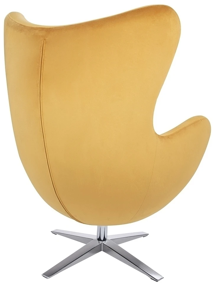 Fotelis EGG SZEROKI VELVET, geltonas