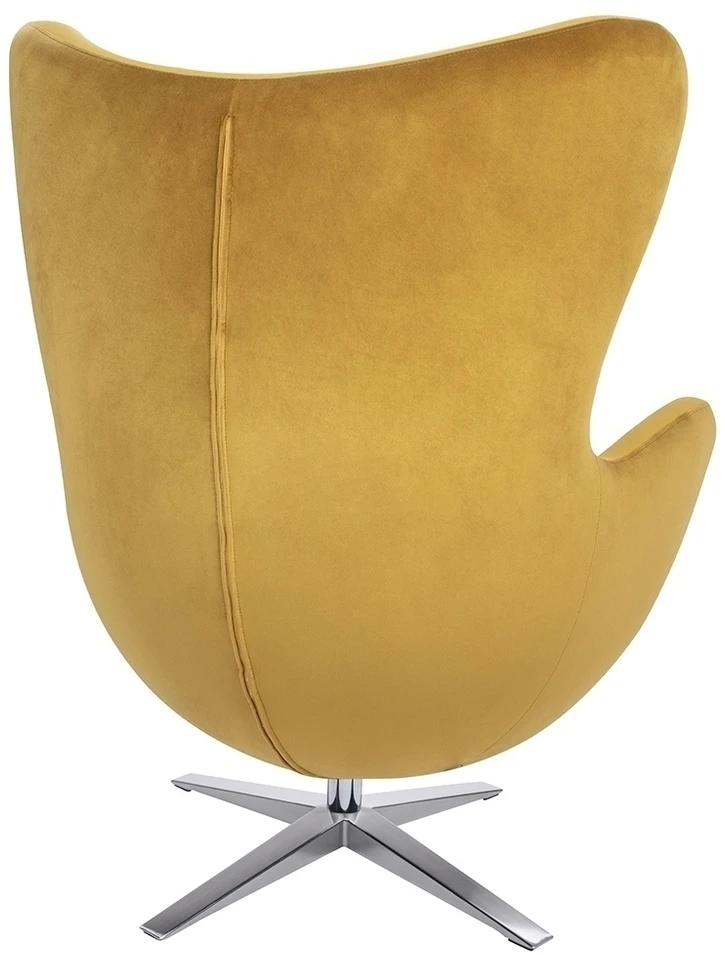 Fotelis EGG SZEROKI VELVET, geltonas