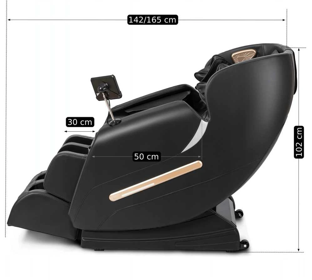 Mebel Elite Masažinis fotelis VX MAX, juodas, dirbtinė oda