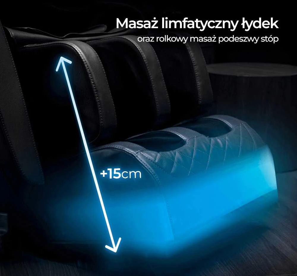 Mebel Elite Masažinis fotelis VX MAX, juodas, dirbtinė oda