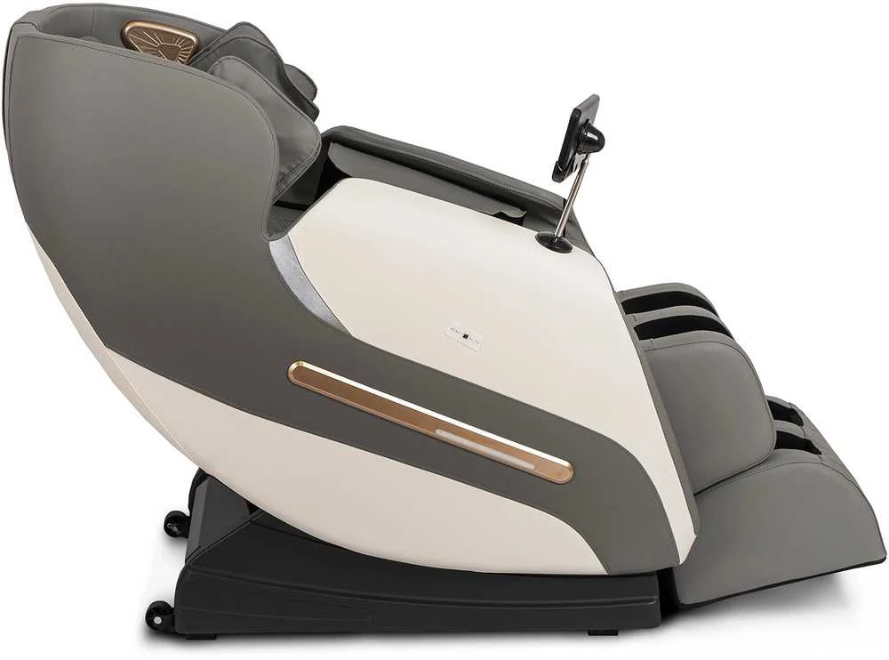Mebel Elite Masažinis fotelis VX MAX, pilkas, aptrauktas ekologiška oda