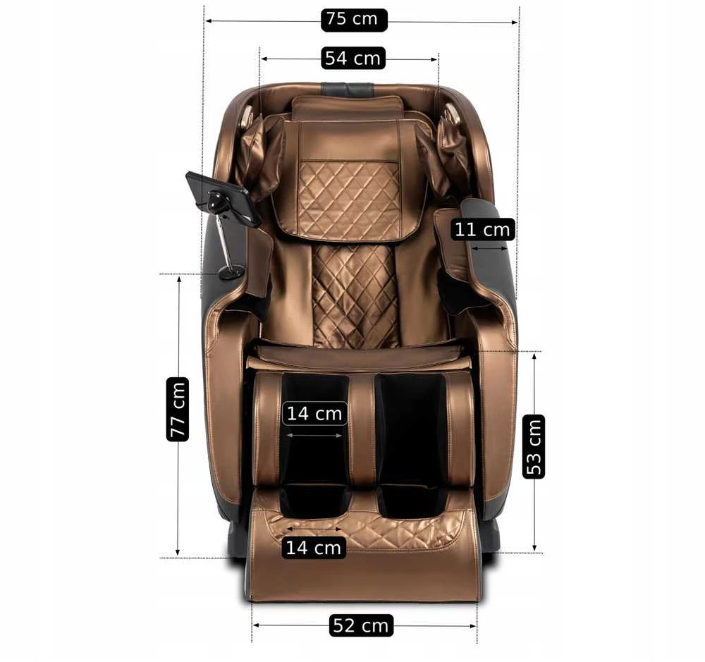 Mebel Elite Masažinis fotelis VX MAX, ruda eko oda
