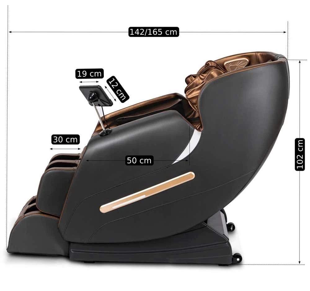 Mebel Elite Masažinis fotelis VX MAX, ruda eko oda