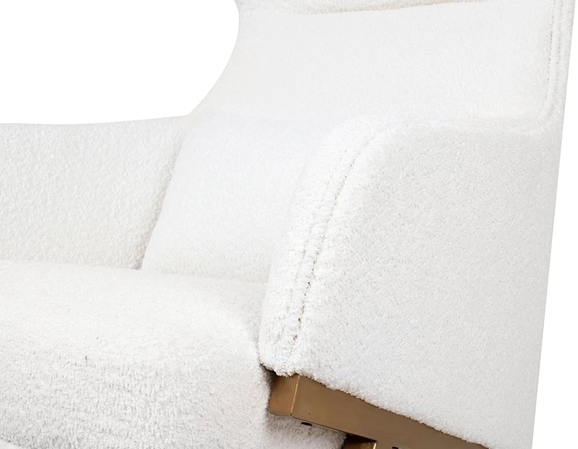 Fotelis HAMPTON TEDDY, baltas