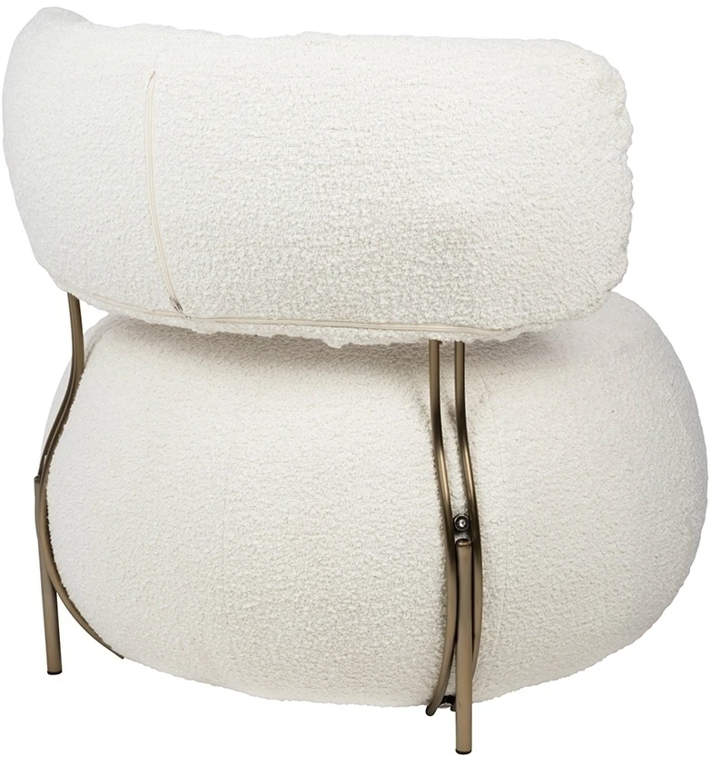 Fotelis LOW TEDDY, baltas