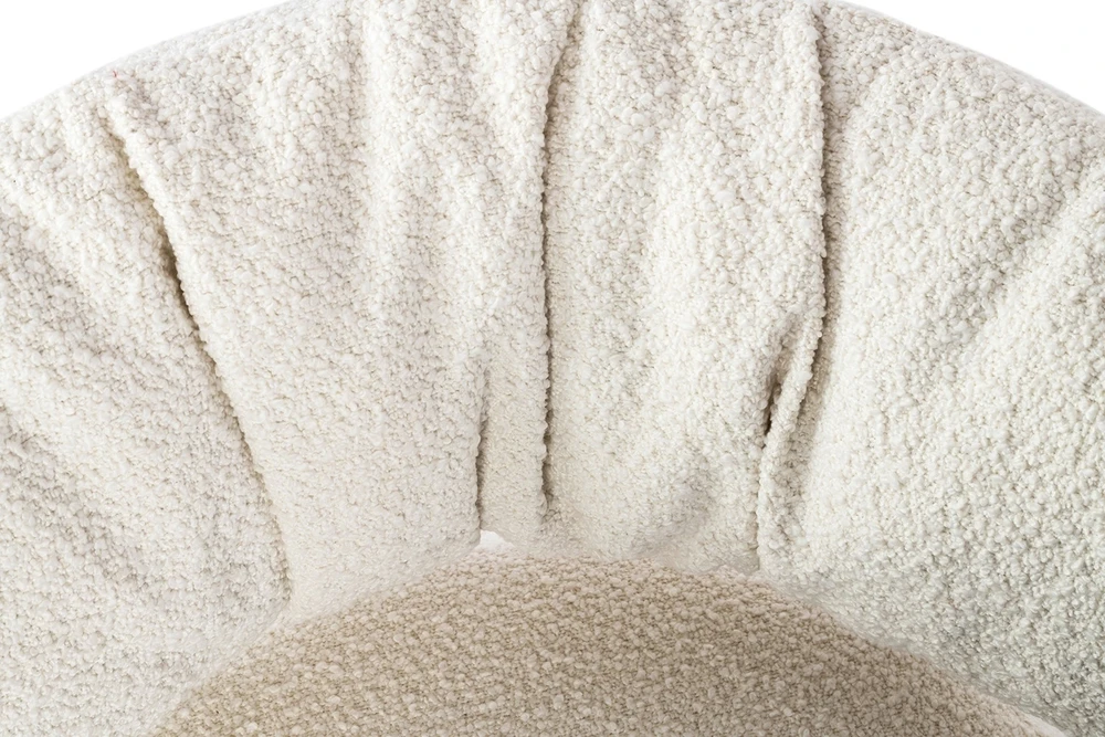 Fotelis LOW TEDDY, baltas