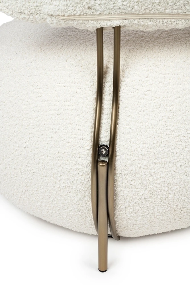 Fotelis LOW TEDDY, baltas