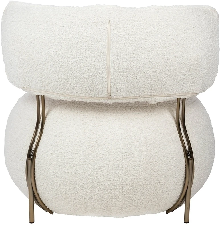 Fotelis LOW TEDDY, baltas