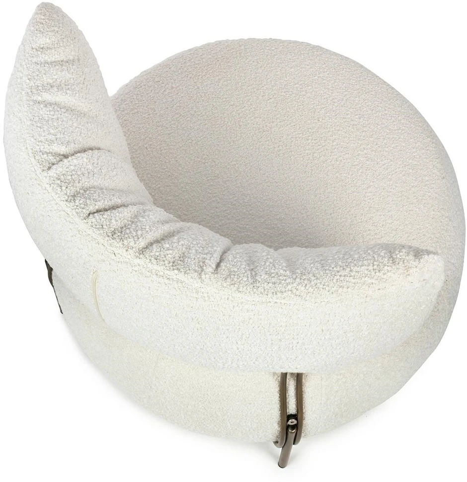 Fotelis LOW TEDDY, baltas