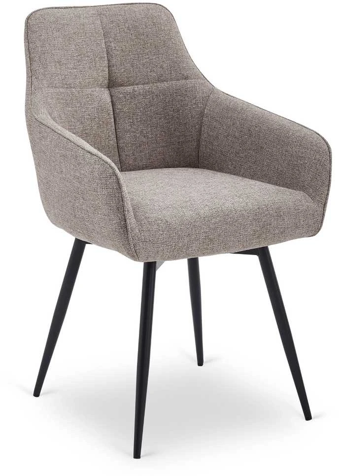 Minkštas besisukantis svetainės krėslas LARISA Cappuccino Modern