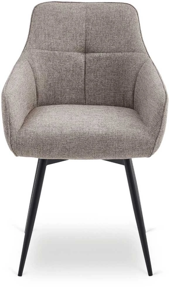Minkštas besisukantis svetainės krėslas LARISA Cappuccino Modern