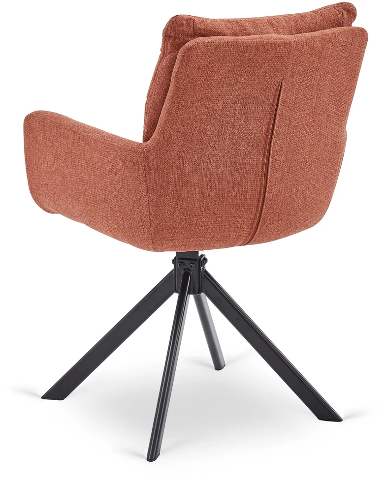 Mebel Elite Minkštas besisukantis svetainės krėslas PAUL Rude Modern