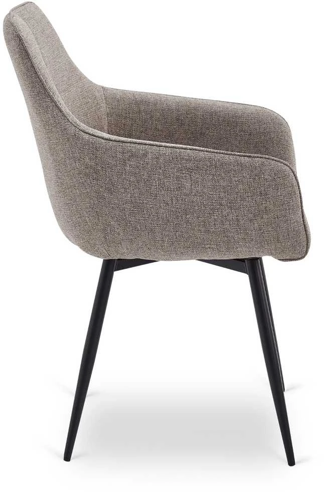 Minkštas besisukantis svetainės krėslas LARISA Cappuccino Modern