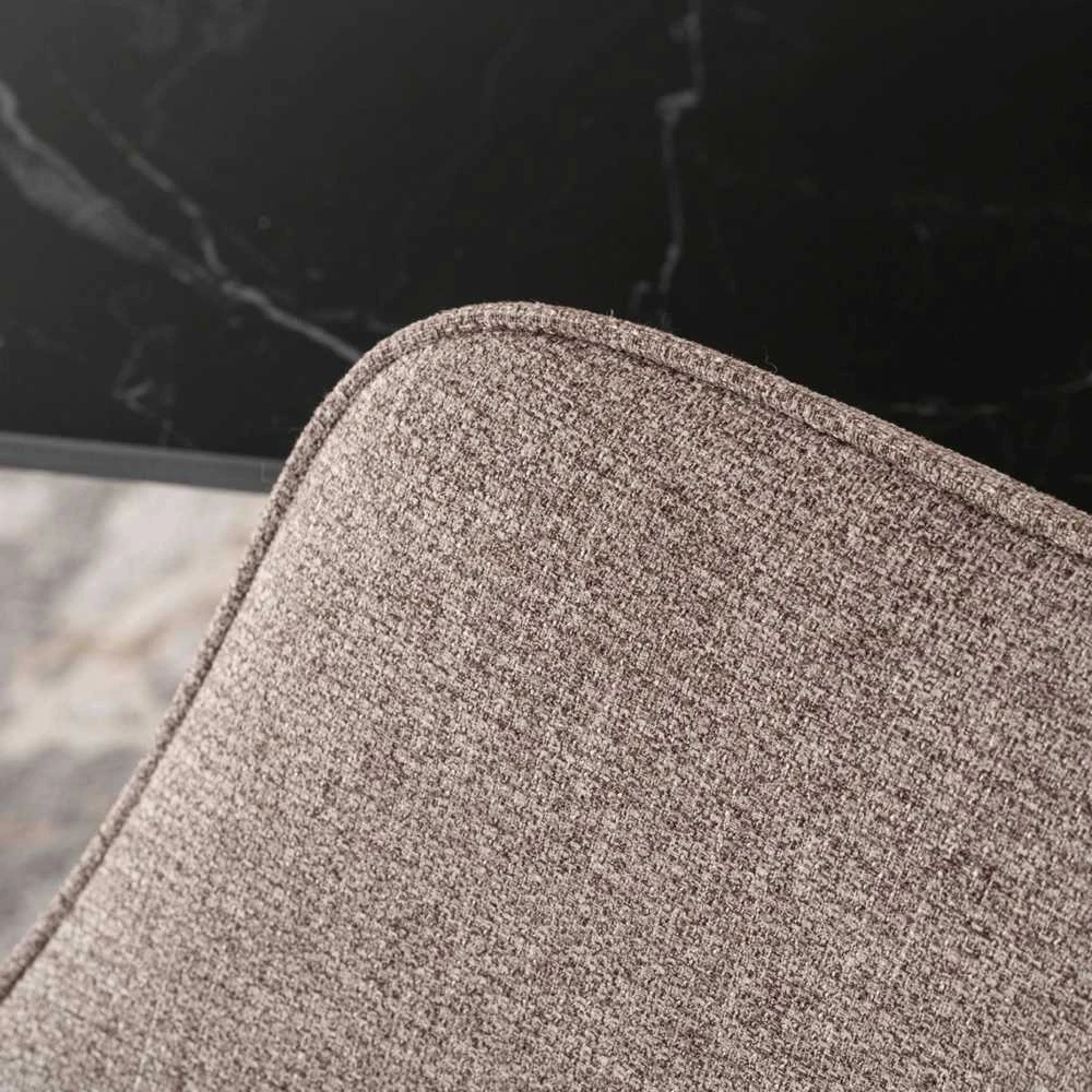 Minkštas besisukantis svetainės krėslas LARISA Cappuccino Modern
