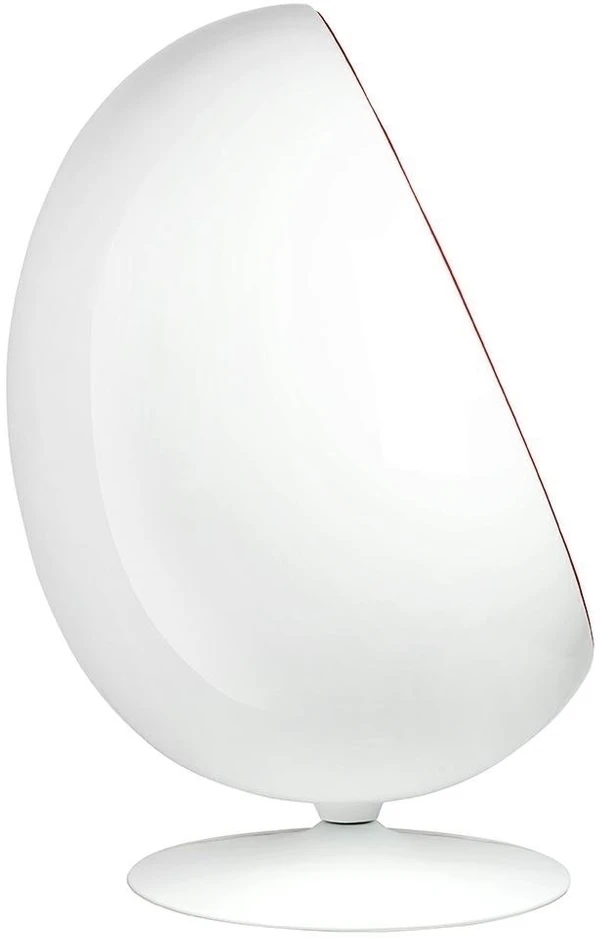 Fotelis OVALIA, baltos/raudonos sp.