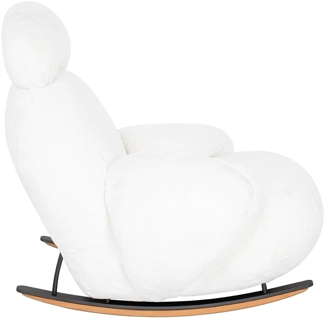 Fotelis PLUSH FUR, baltas