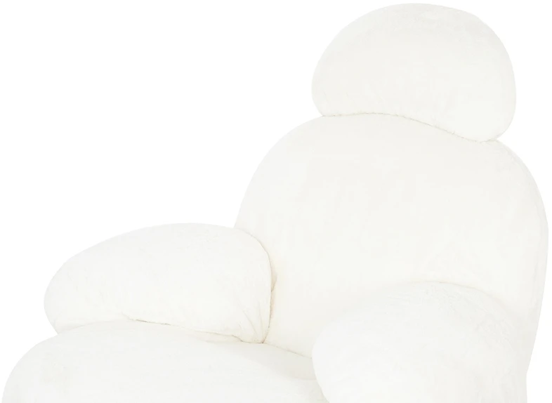 Fotelis PLUSH FUR, baltas