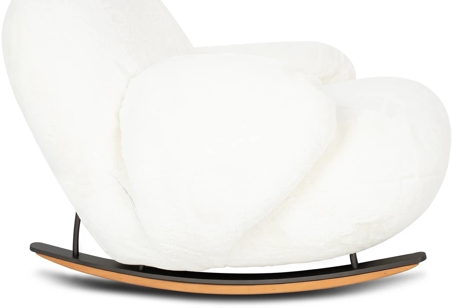 Fotelis PLUSH FUR, baltas