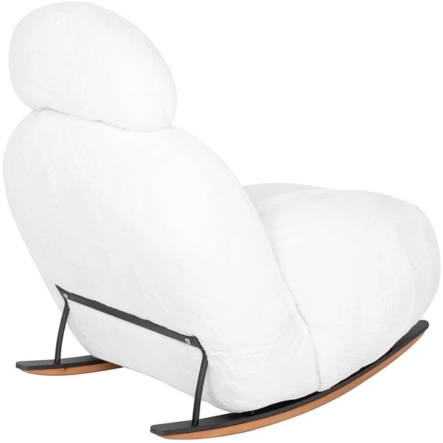 Fotelis PLUSH FUR, baltas
