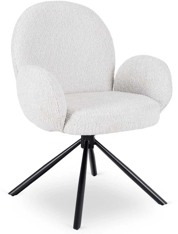 Mikso Minkštas besisukantis svetainės krėslas MIKSO Modern pilkos spalvos