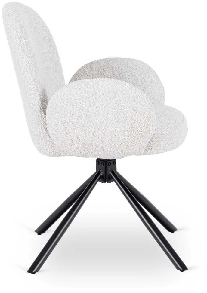 Mikso Minkštas besisukantis svetainės krėslas MIKSO Modern pilkos spalvos
