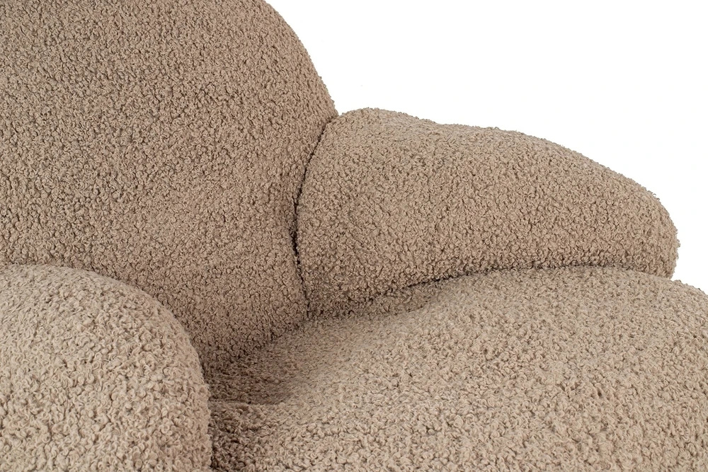 Fotelis Supamas krėslas PLUSH TEDDY, smėlio sp.