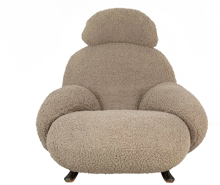 Fotelis Supamas krėslas PLUSH TEDDY, smėlio sp.