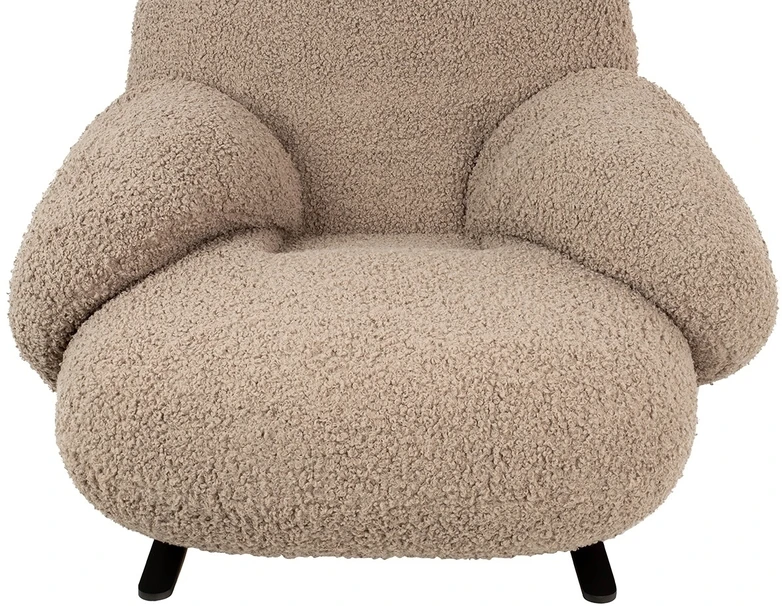 Fotelis Supamas krėslas PLUSH TEDDY, smėlio sp.