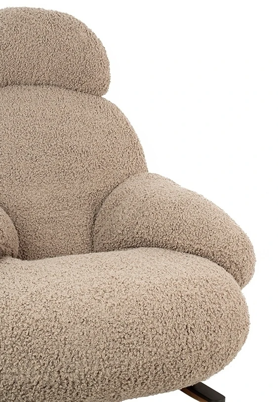 Fotelis Supamas krėslas PLUSH TEDDY, smėlio sp.
