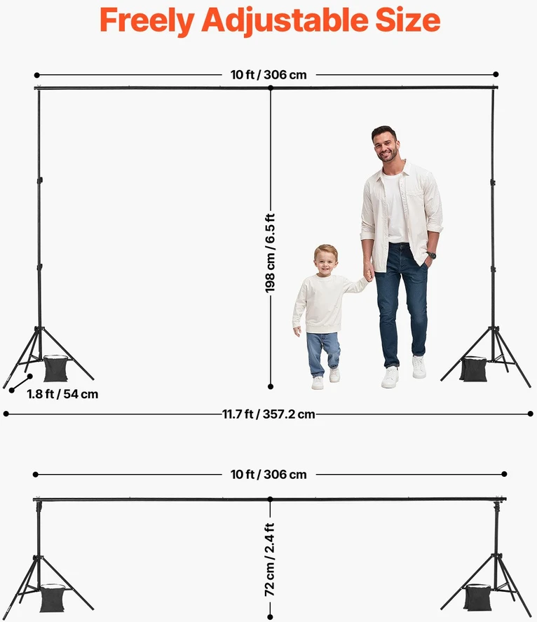 Vevor Foninė stovo komplektas 2 x 3 m renginiams