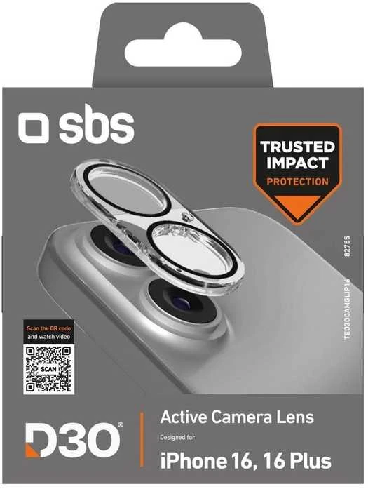 SBS Active Camera Lens D3O aparatas Apple iPhone 16 / 16 Plus