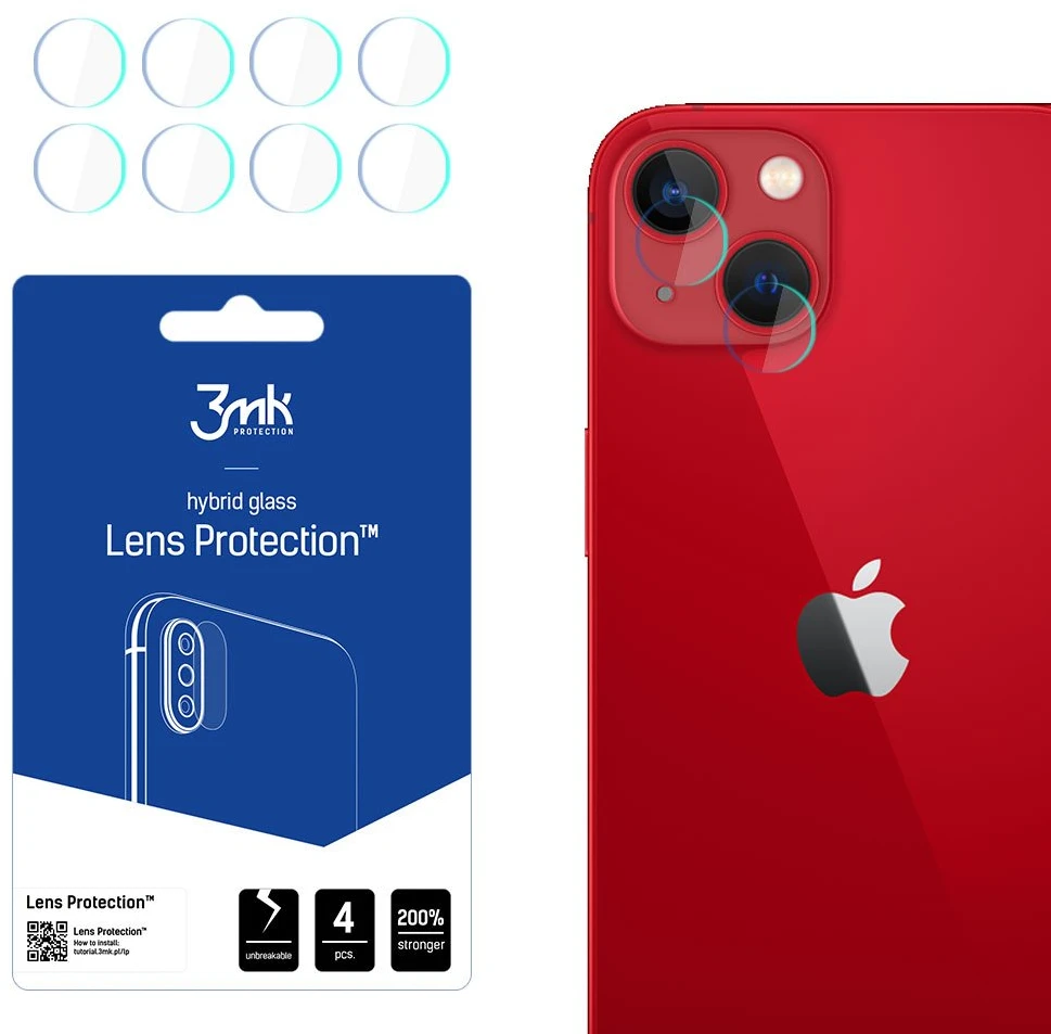 LCD apsauginė plėvelė kamerai 3MK Hybrid Glass Lens Apple iPhone 13 mini